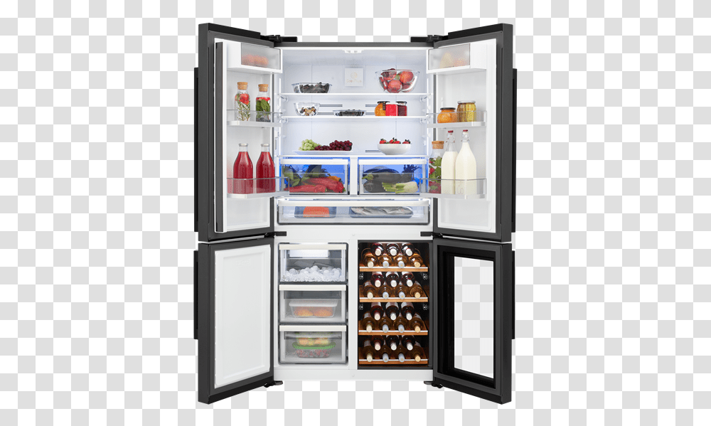 Leisure Fridgefreezer Darksteel Frontopen, Refrigerator, Appliance, Shelf, Pantry Transparent Png