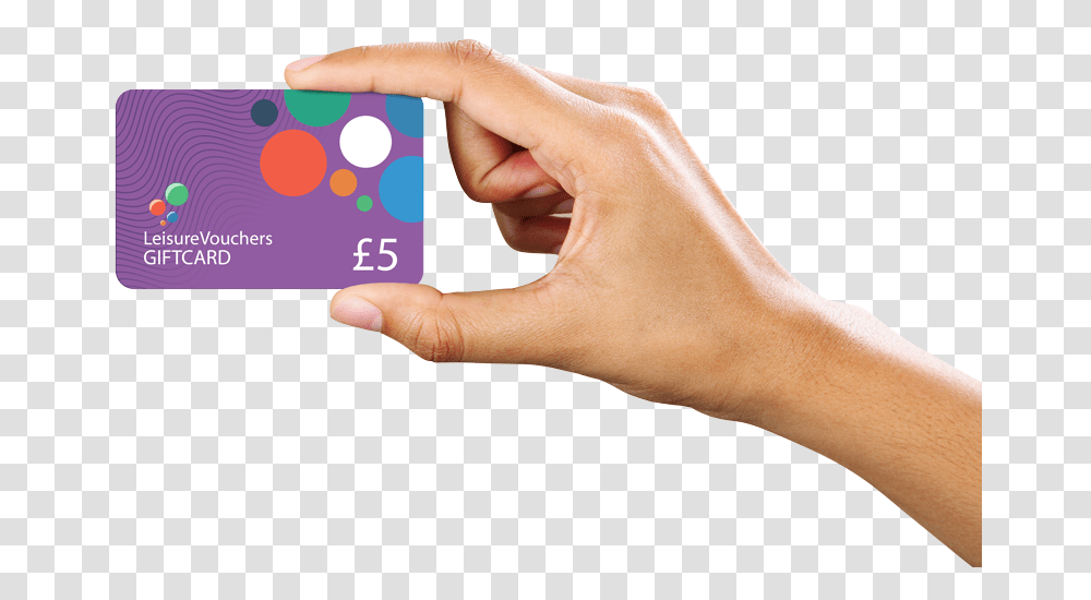 Leisure Voucher Promo Card Hand Bank Card And Hand, Person, Human, Credit Card Transparent Png