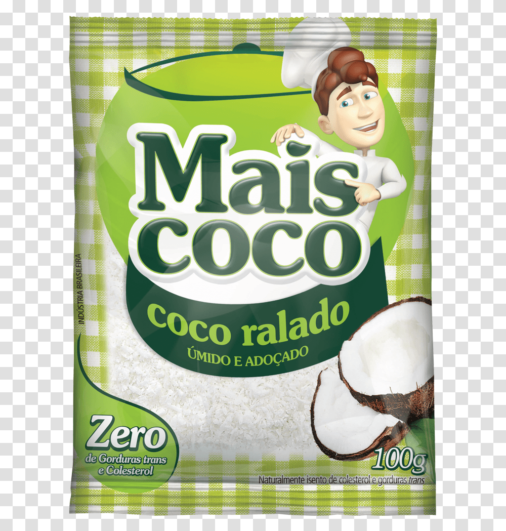 Leite De Coco Mais Coco, Plant, Food, Fruit, Poster Transparent Png