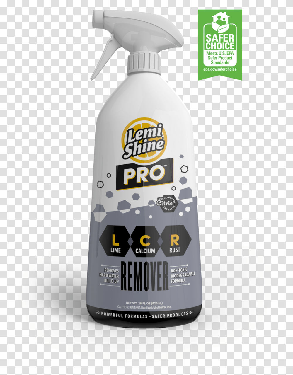 Lemi Shine Pro Hard Water Spray Cleaner Plastic Bottle, Label, Shaker, Cosmetics Transparent Png