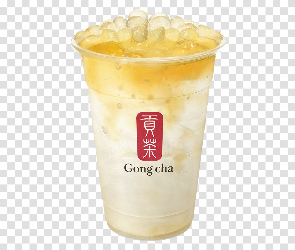 Lemon Ai Yu With White Pearl Gong Cha, Milk, Beverage, Drink, Food Transparent Png