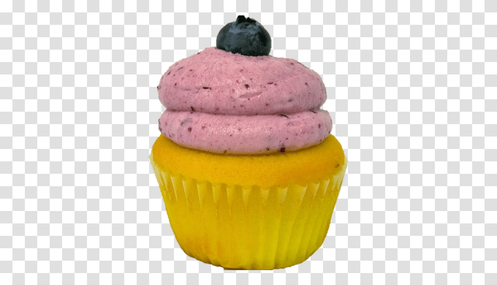 Lemon Blueberry Cupcakes, Cream, Dessert, Food, Creme Transparent Png