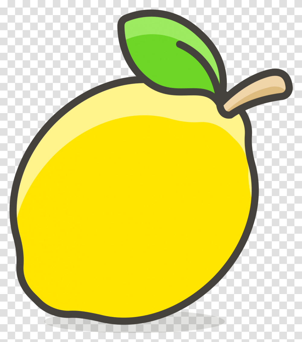 Lemon Emoji Icon Clipart Lemon Slice Lemon Svg, Plant, Fruit, Food, Produce Transparent Png