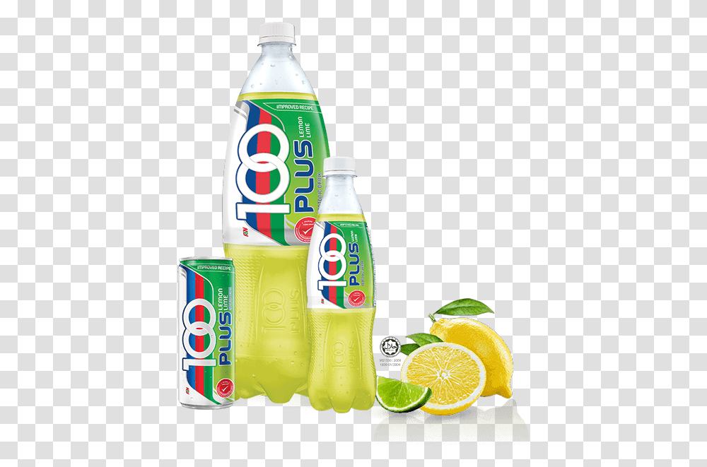 Lemon Flavor 100 Plus Lemon Lime, Soda, Beverage, Drink, Plant Transparent Png