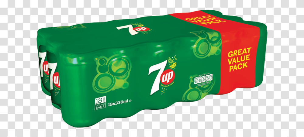 Lemon Lime And Bubbles 18 X 330ml 7up Regular 18 Pack, Sweets, Food, Confectionery, First Aid Transparent Png