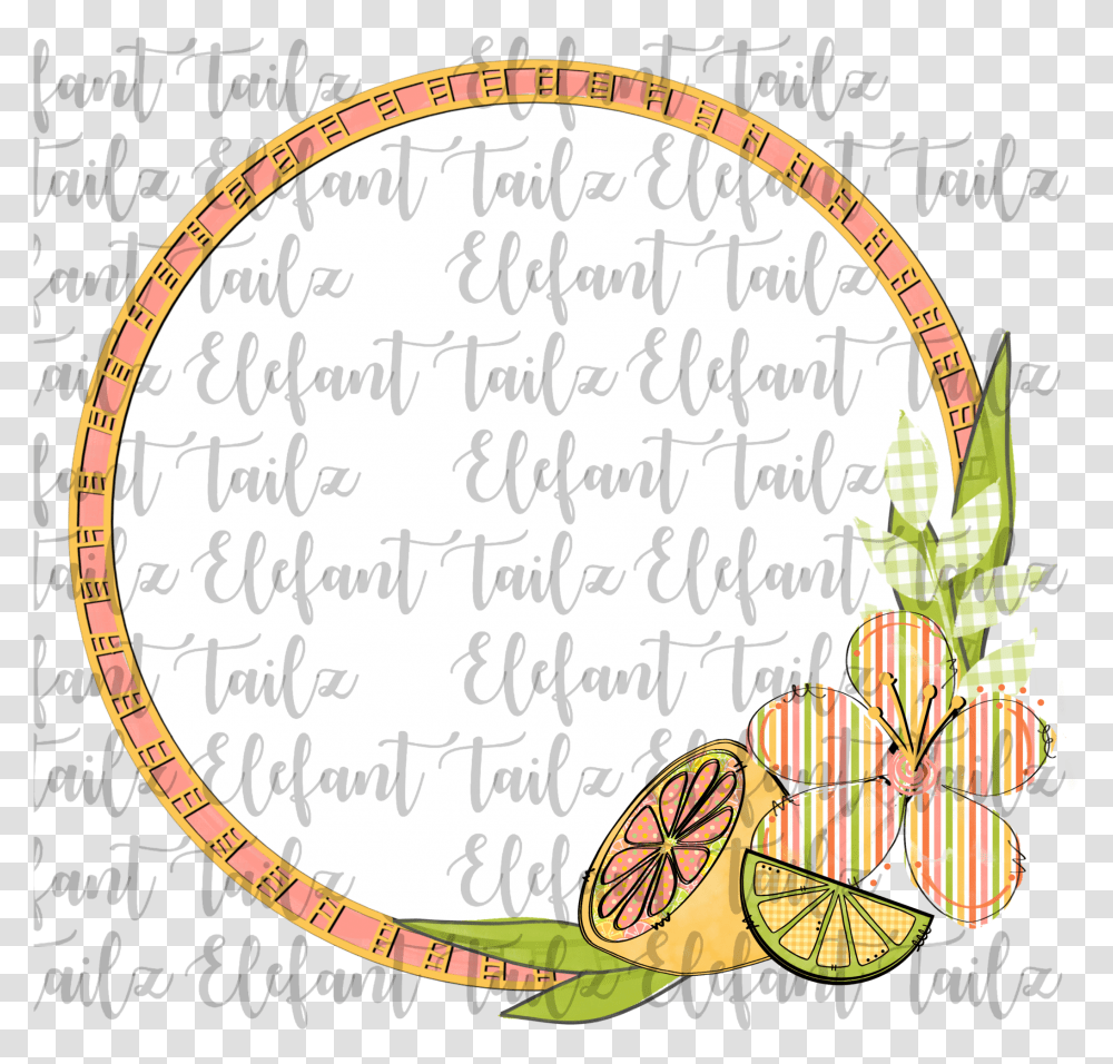 Lemon Lime Stripe Circle Border Sweet Lemon, Text, Graphics, Art, Page Transparent Png