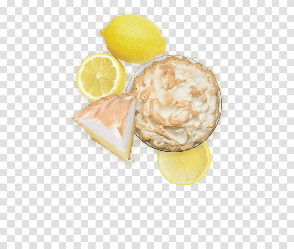 Lemon Meringue Pie, Citrus Fruit, Plant, Food, Ice Cream Transparent Png
