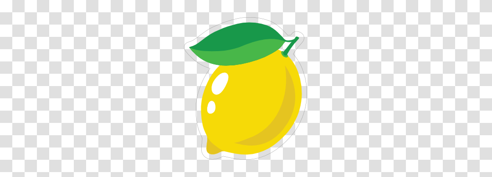 Lemon Slice Sticker, Plant, Citrus Fruit, Food, Produce Transparent Png
