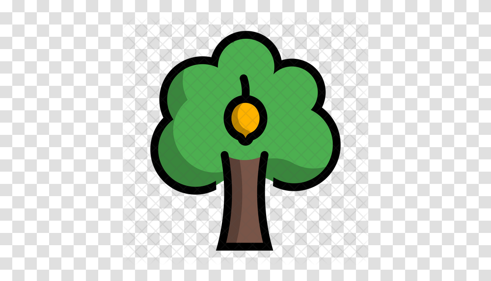 Lemon Tree Icon Of Colored Outline Clip Art, Plant, Heart, Green, Number Transparent Png