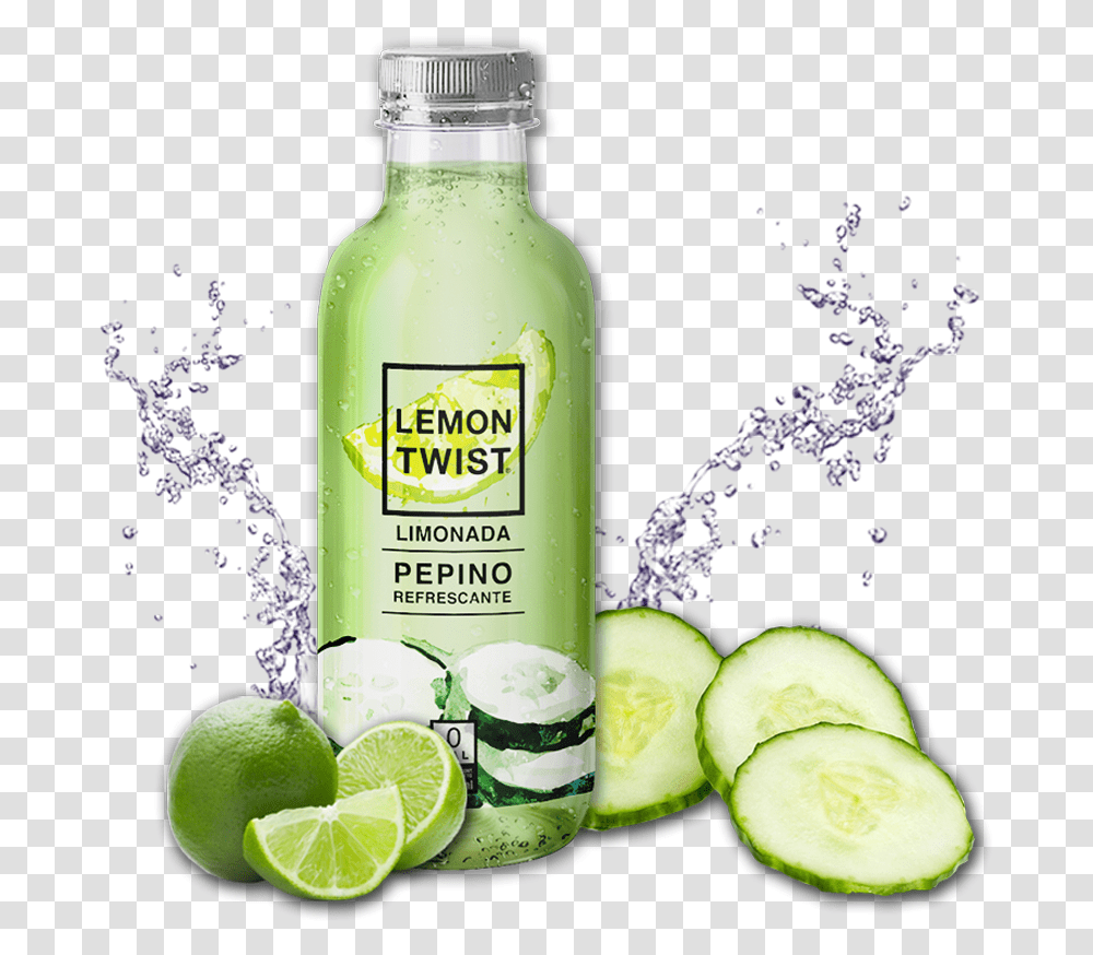 Lemon Twist Bebida De Pepino Oxxo, Lime, Citrus Fruit, Plant, Food Transparent Png