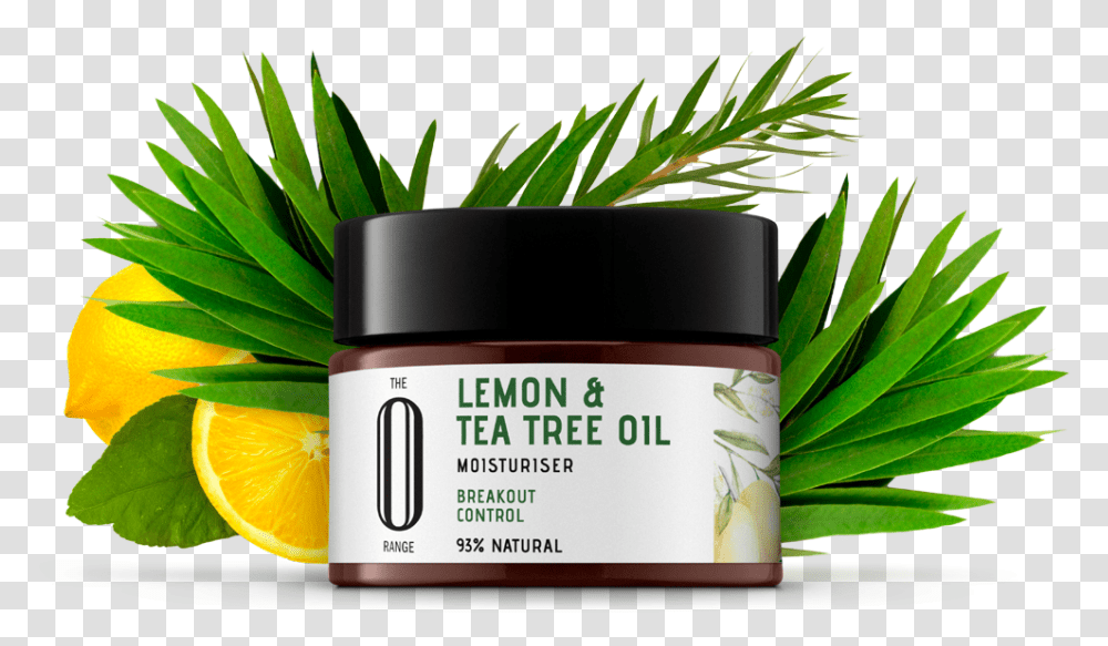 Lemon & Tea Tree Oil Moisturiser Skin Care, Cosmetics, Plant, Bottle, Text Transparent Png