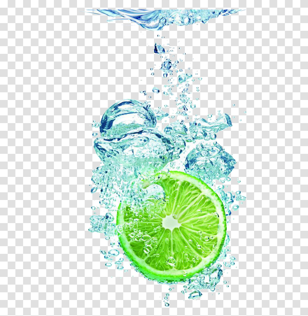Lemon With Water, Lime, Citrus Fruit, Plant, Food Transparent Png