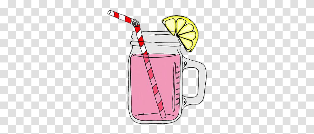 Lemonade Clipart Tumblr Pink Lemonade Clip Art, Beverage, Plant, Jug, Fruit Transparent Png