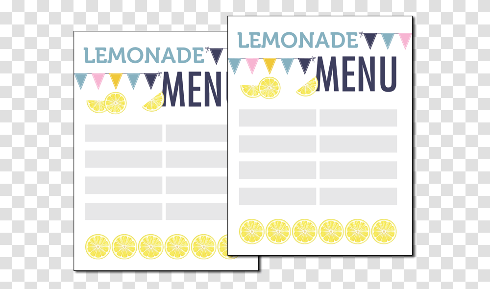 Lemonade Stand Menu, Label, Paper, Word Transparent Png