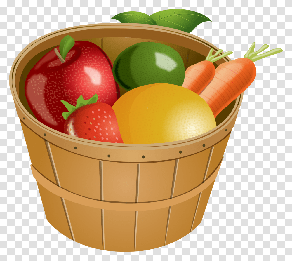 Lemons Clipart Cartoon Basket Of Fruits, Plant, Food, Vegetable, Carrot Transparent Png