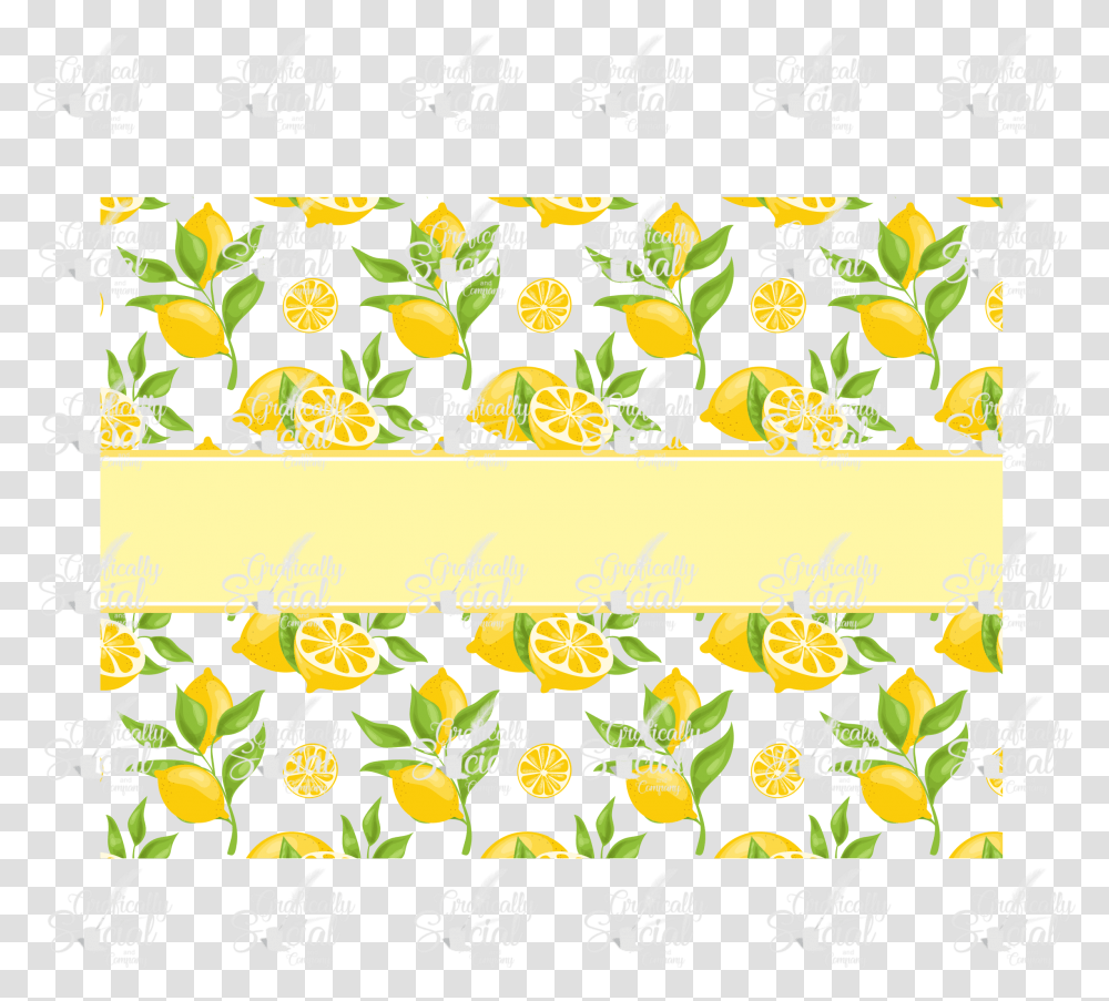 Lemons, Floral Design, Pattern Transparent Png