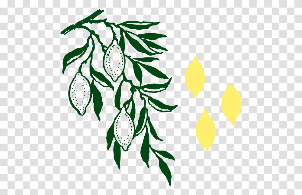 Lemons Hanging On A Tree Clip Art, Floral Design, Pattern, Pineapple Transparent Png