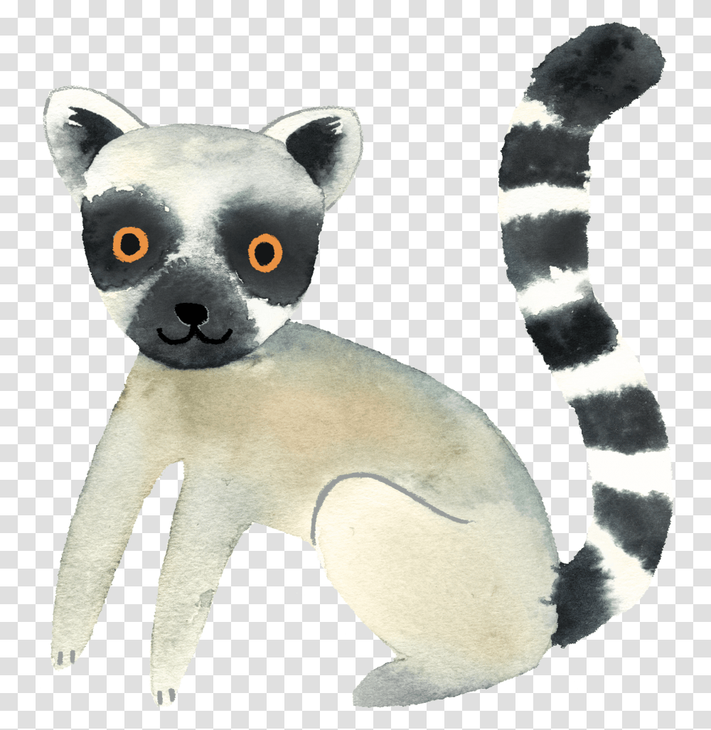 Lemur Watercolour Vector Jungle Animals, Mammal, Wildlife, Snowman, Cat Transparent Png