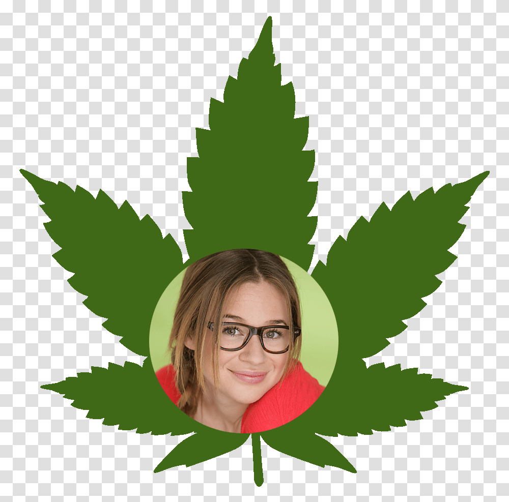 Lena Cast Pot Headshots Background Marijuana Leaf, Plant, Person, Glasses, Accessories Transparent Png