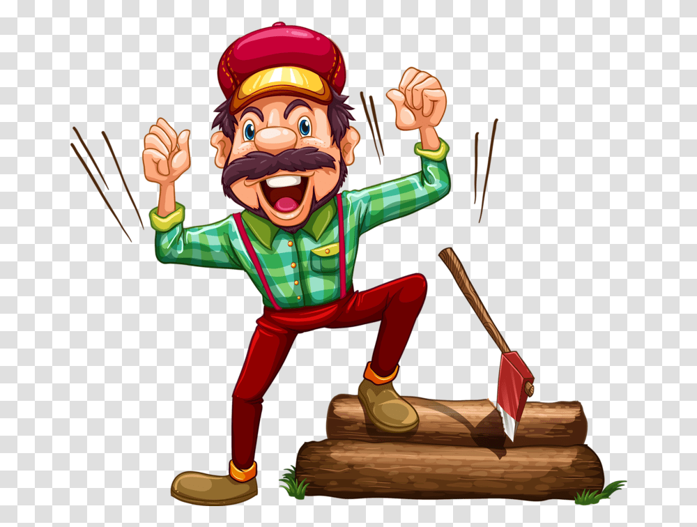 Lenhador Wood Angry Lumberjack Cartoon, Toy, Person, Human, Nutcracker Transparent Png