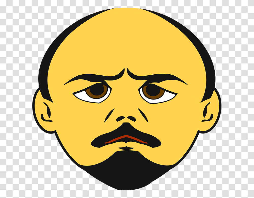 Lenin Emoji, Face, Stencil Transparent Png