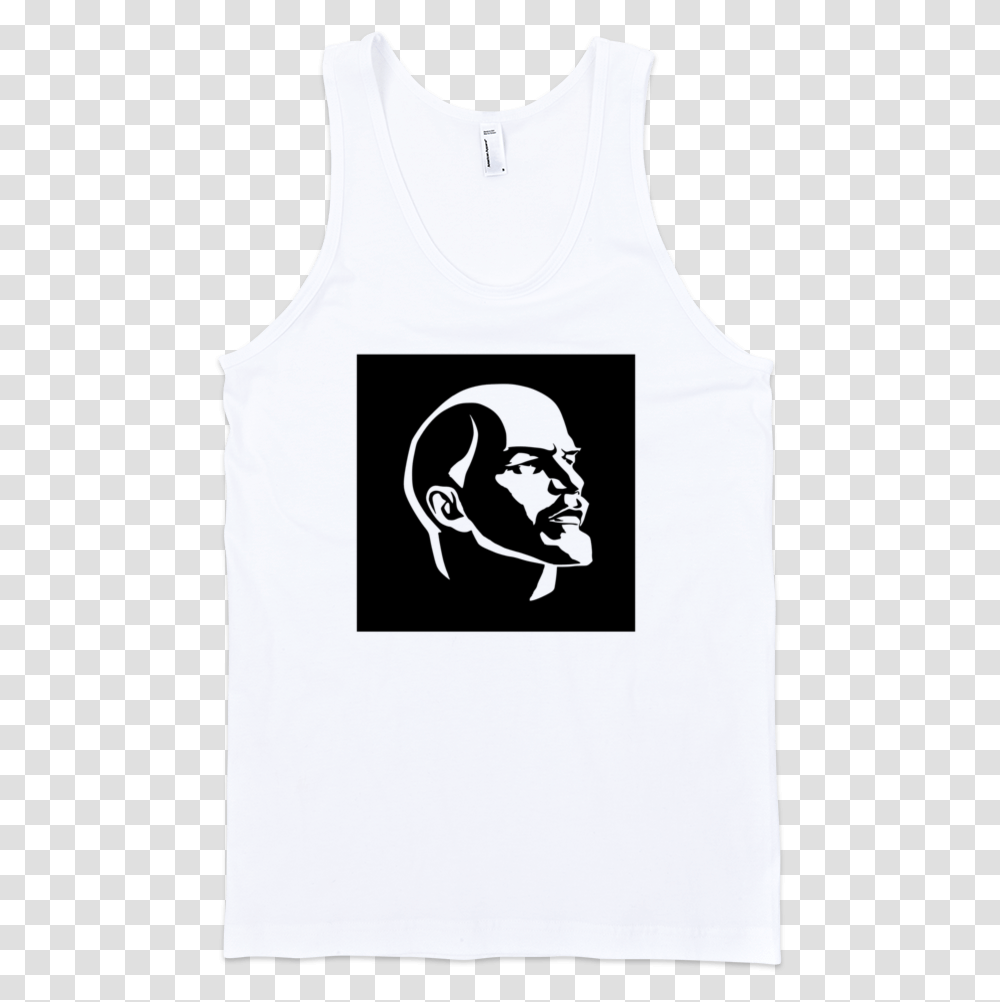 Lenin Fine Jersey Tank Top Unisex By Itee Sleeveless Shirt, Apparel, Person, Human Transparent Png