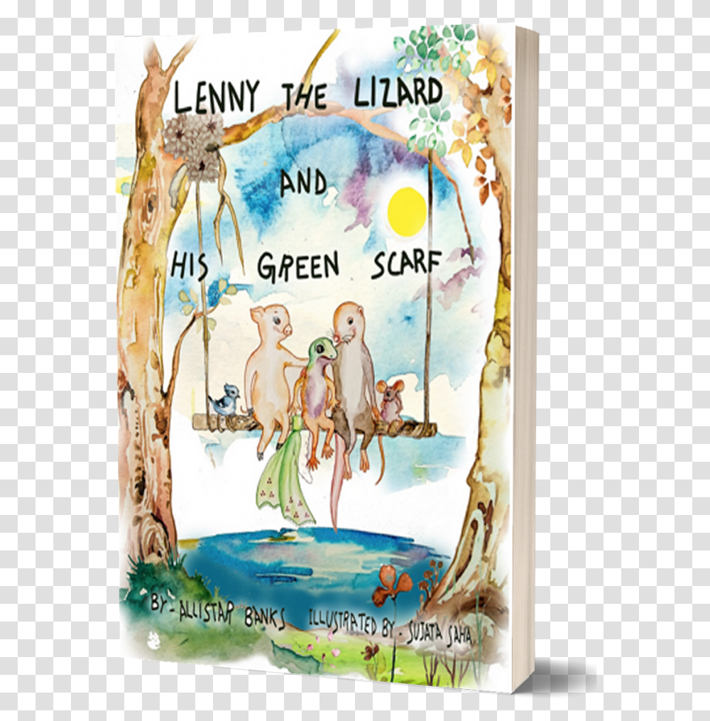 Lenny The Lizard And His Green Scarf By Allistar Banks Poster, Advertisement, Plot Transparent Png