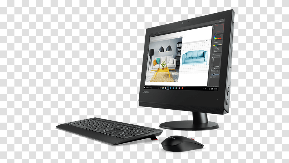 Lenovo V310z Aio Non Touch Intel Core, Computer Keyboard, Computer Hardware, Electronics, Monitor Transparent Png
