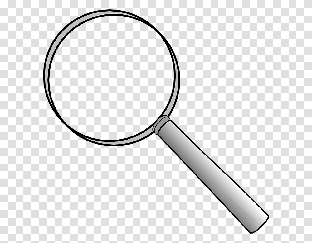 Lens Clipart Science Tool Black And White Magnifying Glass Clipart, Scissors, Blade, Weapon, Weaponry Transparent Png
