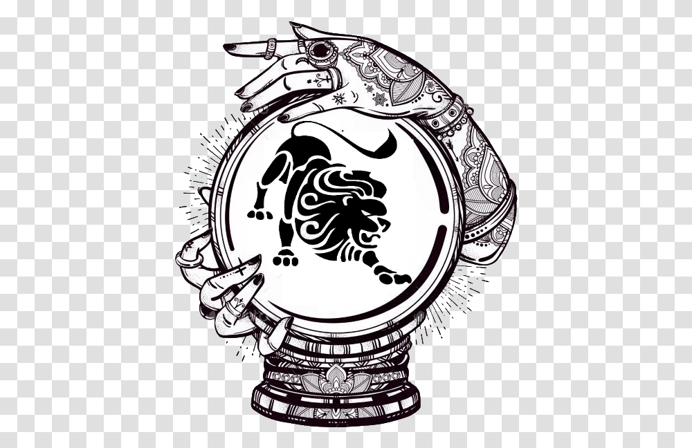 Leo Constellation Traits And Mythology Of The Zodiac Crystal Ball Gypsy Tattoo, Logo, Label Transparent Png