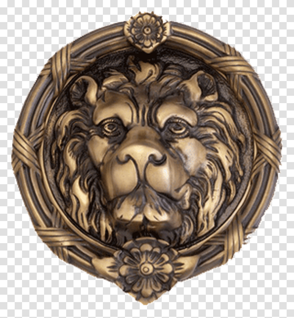 Leo Lion Door Knocker 8 38 Masai Lion, Bronze, Accessories, Accessory, Rug Transparent Png