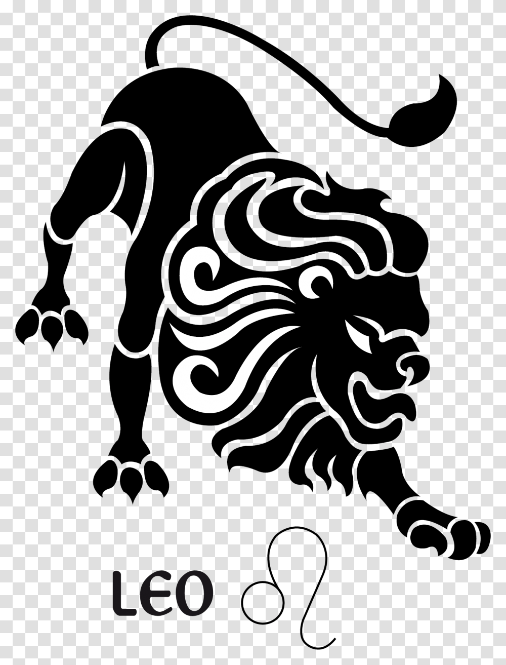 Leo Sign, Stencil Transparent Png