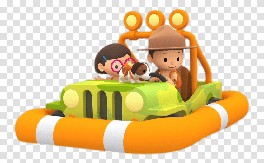 Leo The Wildlife Ranger On His Floating Jeep Leo The Wildlife Ranger, Toy, Birthday Cake, Dessert, Food Transparent Png