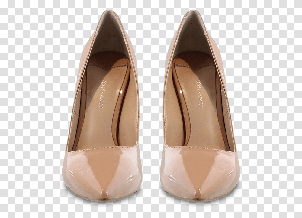 Leola Nude Patent Front High Heels Heels Front View, Apparel, Shoe, Footwear Transparent Png