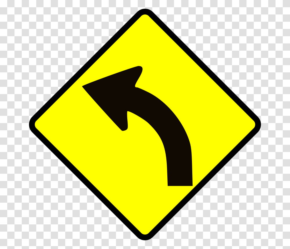 Leomarc Cautio Curve In Road, Transport, Road Sign Transparent Png