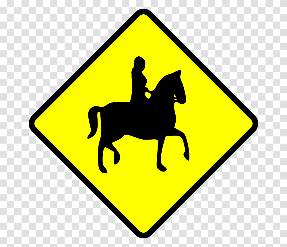 Leomarc Caution Horse Rider, Transport, Road Sign, Mammal Transparent Png