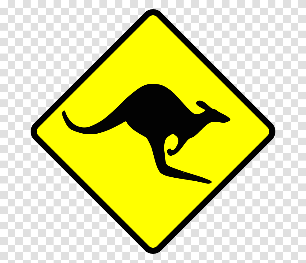Leomarc Caution Kangaroo, Transport, Sign, Animal Transparent Png