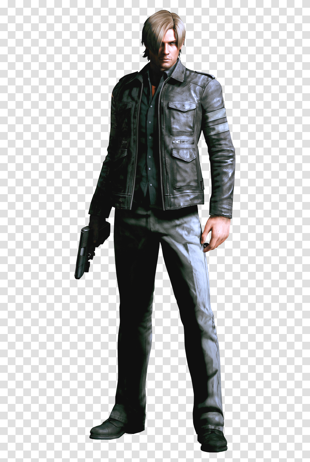 Leon Kennedy Resident Evil 6 Jacket, Apparel, Coat, Leather Jacket Transparent Png