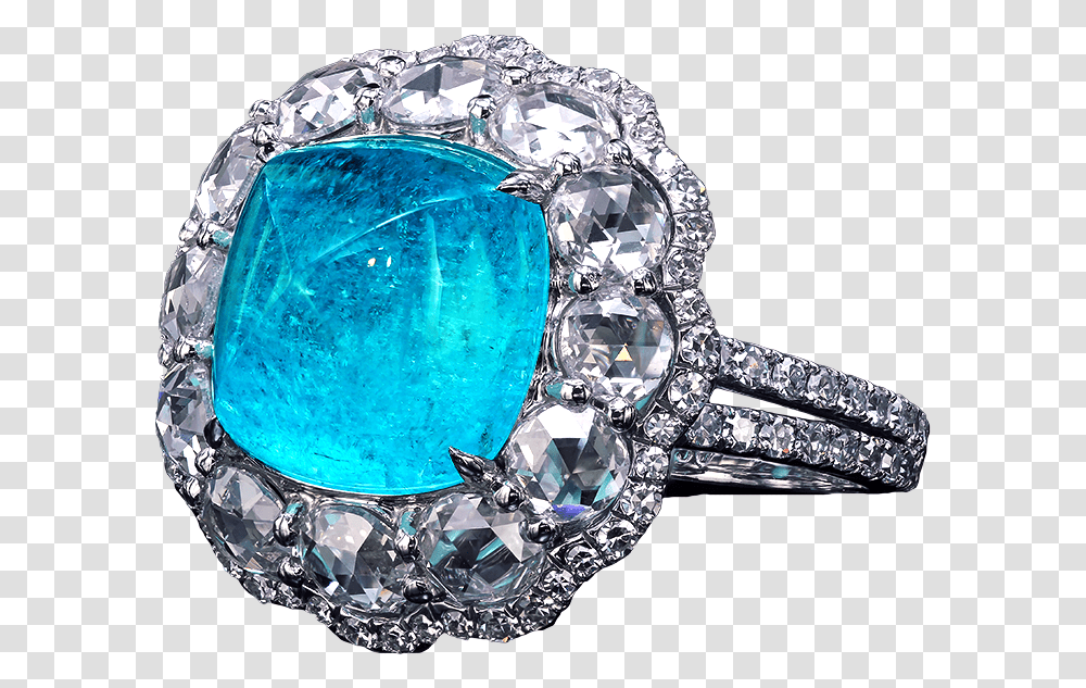Leon Mege Paraiba Ring R4238 Brazilian Paraiba Tourmaline Spiritual Meaning, Diamond, Gemstone, Jewelry, Accessories Transparent Png