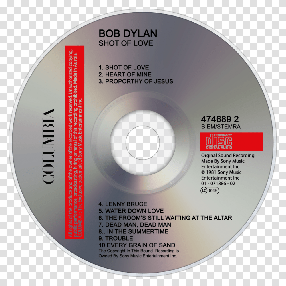 Leonard Cohen Various Positions Cd, Disk, Dvd Transparent Png