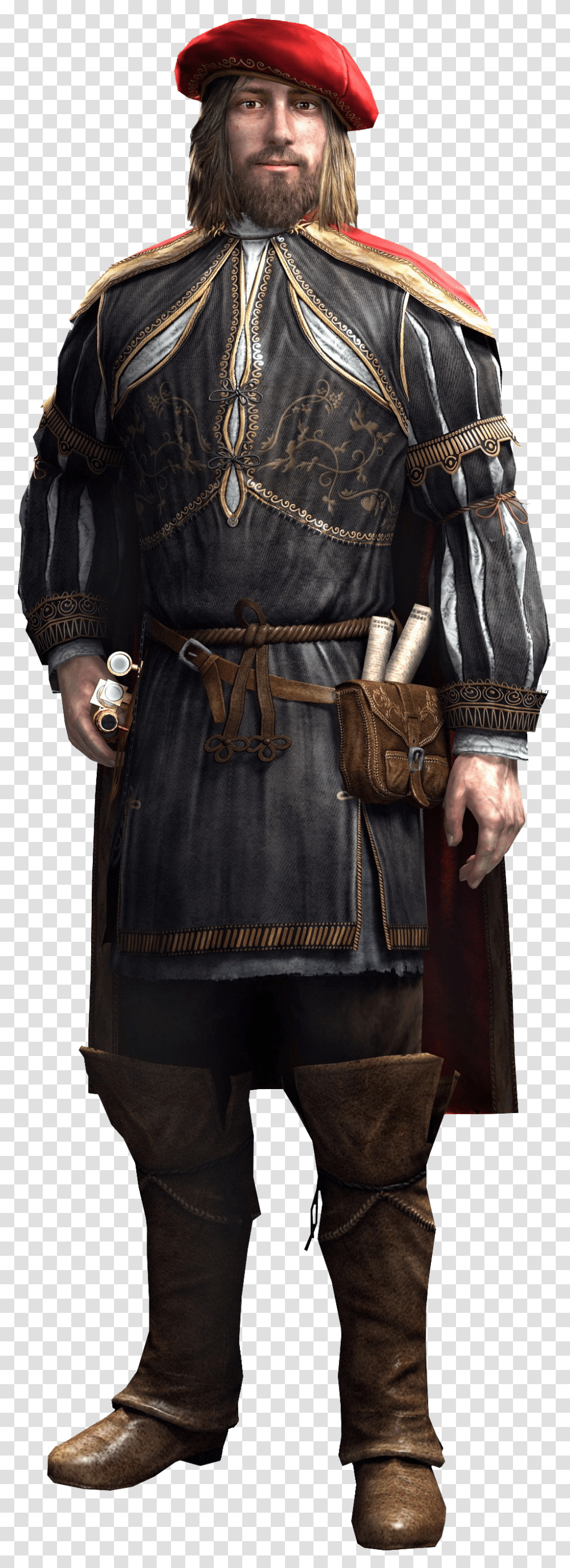 Leonardo Da Vinci Assassin's Creed Brotherhood, Person, Coat, Jacket Transparent Png