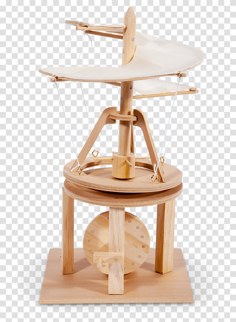 Leonardo Da Vinci Helicopter Leonardo Da Vinci Project Helicopter, Furniture, Wood, Plywood, Tabletop Transparent Png