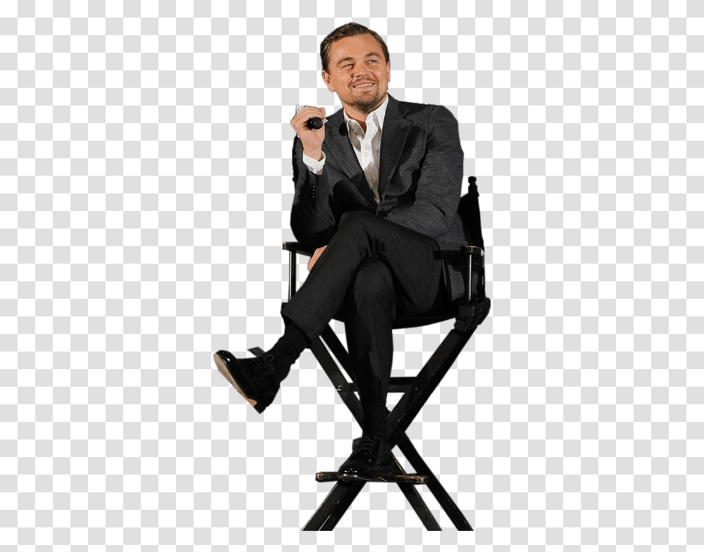 Leonardo Di Caprio, Chair, Furniture, Person Transparent Png
