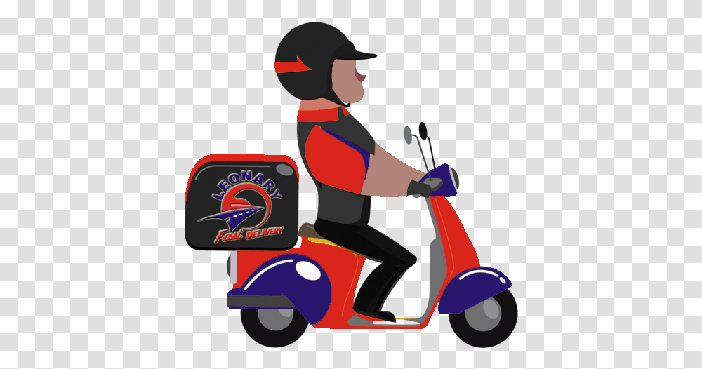 Leonary Fast Delivery Vespa, Vehicle, Transportation, Motor Scooter, Motorcycle Transparent Png