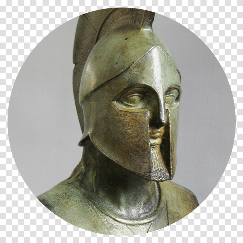 Leonidas Bronze Sculpture, Helmet, Head Transparent Png