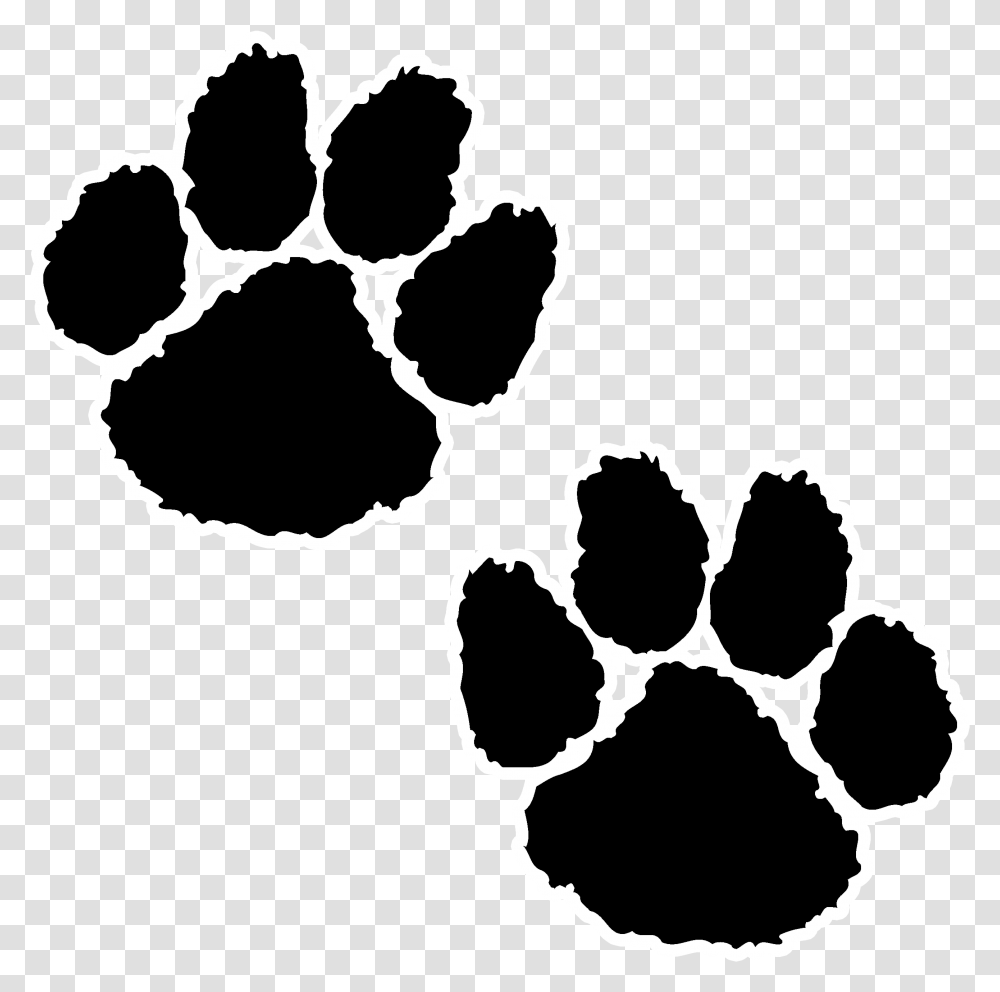 Leopard Dog Clip Art Tiger Printing Kerens Bobcats, Footprint, Stencil Transparent Png