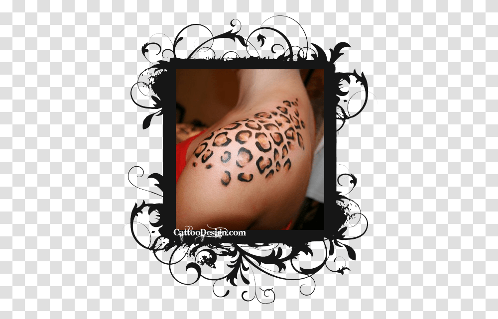 Leopard Print Shoulder Tattoos Photo Leopard Print Tattoo Temporary, Skin, Person, Human Transparent Png