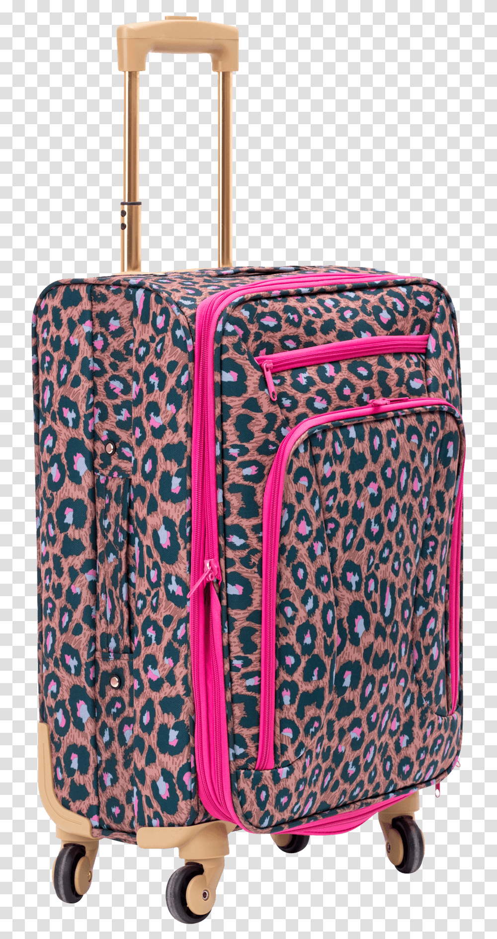 Leopard Print Suitcase, Luggage, Chair, Furniture Transparent Png