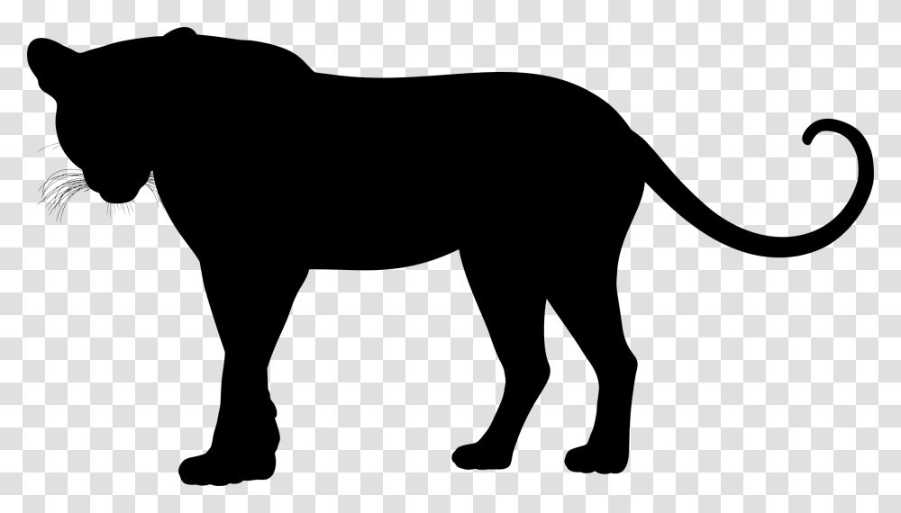 Leopard Silhouette Clip Art, Gray, World Of Warcraft Transparent Png