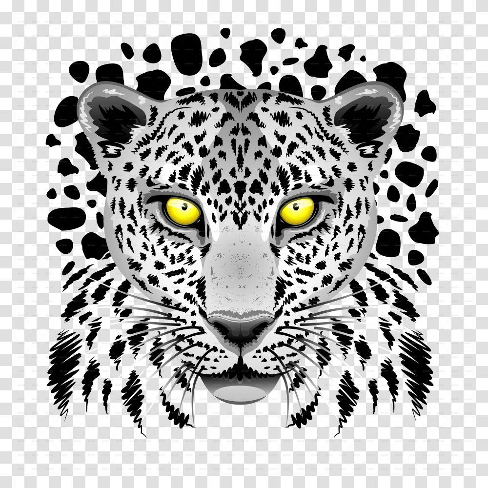 Leopard With Yellow Eyes Transparent Png